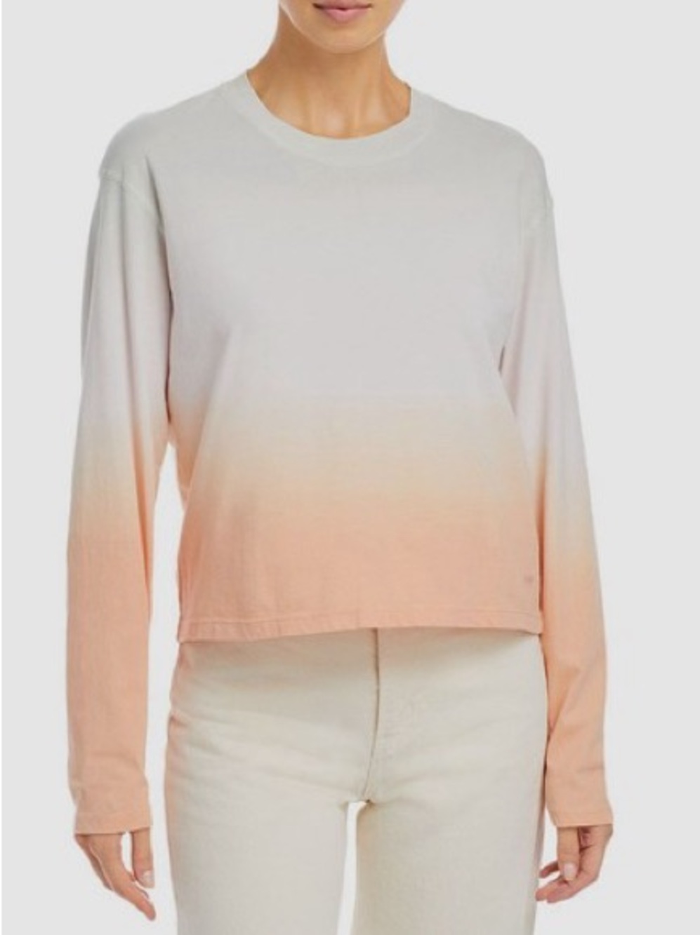 ATM Anthony Thomas Melillo Ombre Cotton Long Sleeve Tee Small Estimated